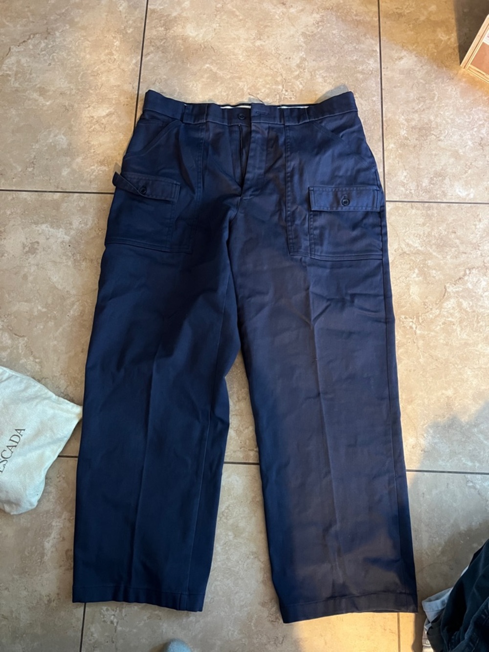 Men's Dark Navy Cargo Pants - Utility Workwear